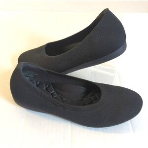 VIVAIA Claire Walker Black Round Toe Knit Ballet Waterproof Flats 41 US 9.5 Walk